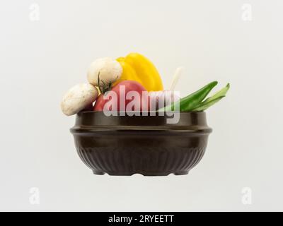 Vegetables in a ceramic bowl Stock Photo