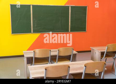 Interior of a school classroom Stock Photo