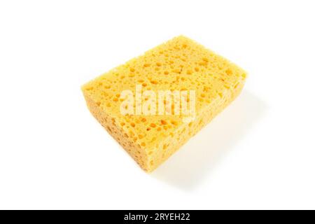 Yellow sponge isolated on white background Stock Photo
