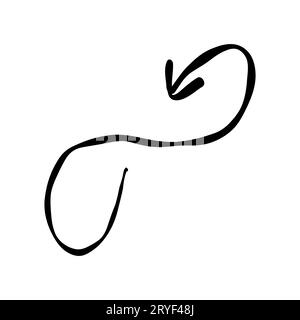 arrow closed loop endlessly doodle line icon Stock Vector Image & Art ...
