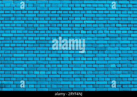 Light blue colored brick wall background Stock Photo