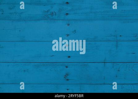 Blue painted wooden planks background Stock Photo