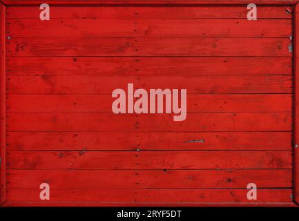 Red painted wooden planks background Stock Photo