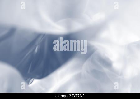 Blue and white Abstract background. Soft and smooth blurred background. Defocused tulle fabric photography Stock Photo