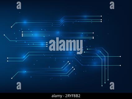 Circuit board technology background, The circuit board sends signals to the operation of electronic devices. Is a sector image used as a wallpaper ima Stock Vector
