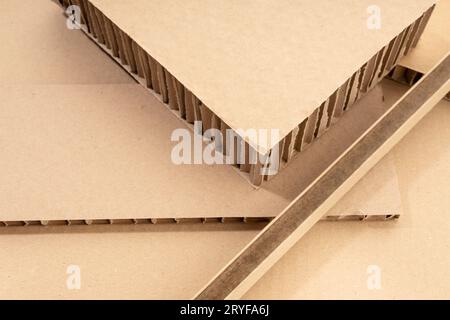 Corrugated Cardboard Background. Carton Detail Stock Photo