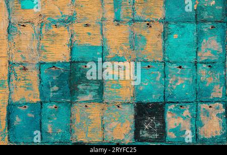 Abstract yellow and teal background Stock Photo