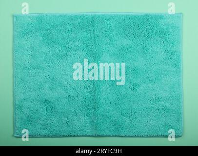 Teal blue microfiber washcloth wipe Stock Photo