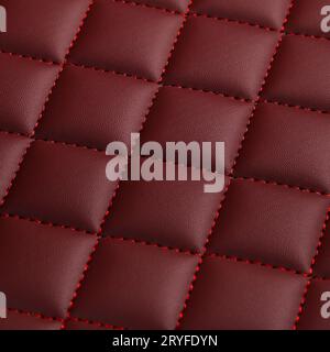 Leather background with sewing stitch Stock Photo