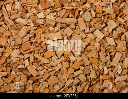 Hardwood alder chips for food smoking Stock Photo