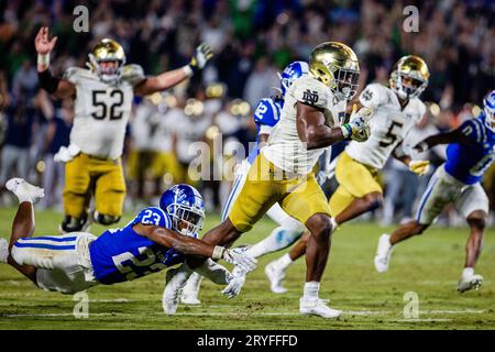 Duke safety Terry Moore (23) sets up for a play during the second half ...