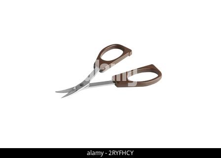 Generic small nail scissors isolated on white background Stock Photo