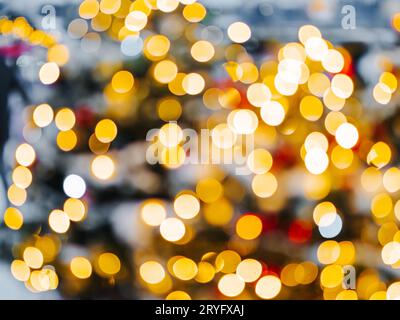Christmas and New Year blurred bokeh background Stock Photo