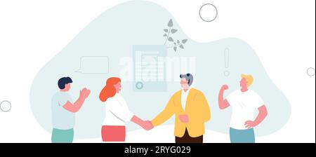 cartoon illustration of happy successful businessmen set Stock Vector ...