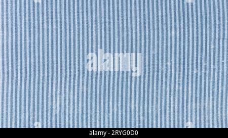 Blue striped textile background. Full frame Stock Photo