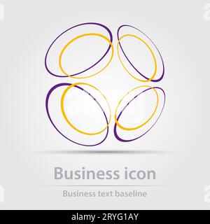 Originally designed color abstract vector business icon for creative design tasks Stock Vector
