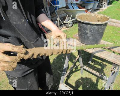 loam rendering as a natural building material in the construction loam ...