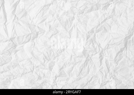 White Crumpled paper background texture. Full frame Stock Photo