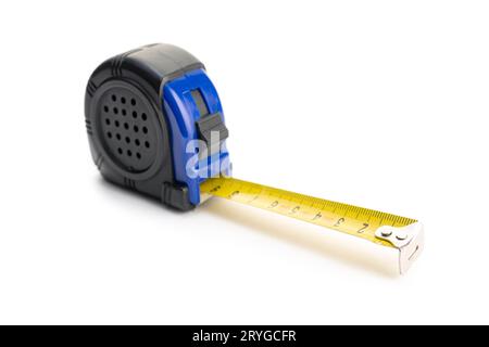 Measuring tape isolated on white background Stock Photo