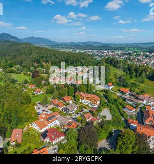 Beautiful view to Bad Faulenbach, a Kneipp Spa on southern part of Füssen near the border to Tyrol Stock Photo