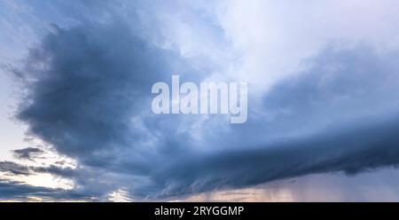 Cloudy sky with gloomy rain clouds Stock Photo