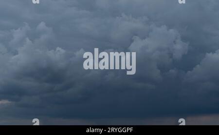 Cloudy sky with gloomy rain clouds Stock Photo