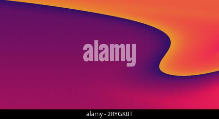 Purple magenta orange colors wave, grainy gradient background, noise texture banner, place for text Stock Photo