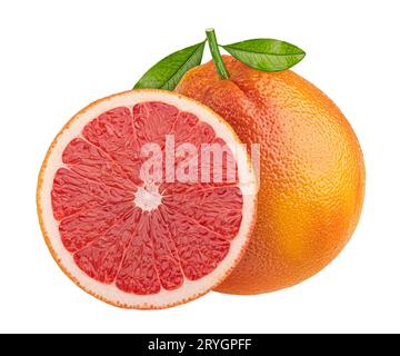 Grapefruit isolated on white background with clipping path Stock Photo