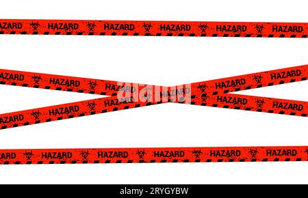 Black and red line striped. Warning tapes. Danger signs. Caution ,Barricade tape, Do not cross, police, scene barrier tape.Vector illustration Stock Vector