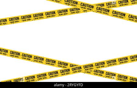 Black and yellow line striped. Warning tapes. Danger signs. Caution ,Barricade tape, Do not cross, police, scene barrier tape.Vector illustration Stock Vector