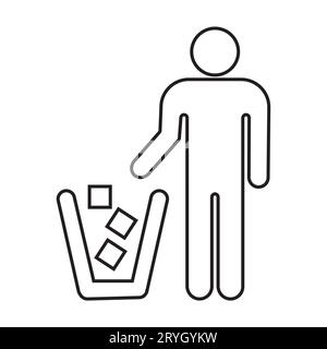 Garbage symbol. Do not litter sign. Trash icon. Logo on white background. Vector illustration Stock Vector
