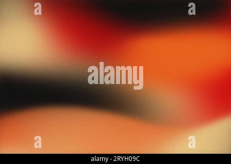 Abstract flame colors grainy gradient background, orange black red yellow noise texture banner design, copy space Stock Photo