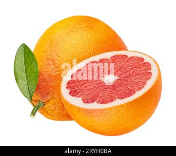 Grapefruit isolated on white background with clipping path Stock Photo