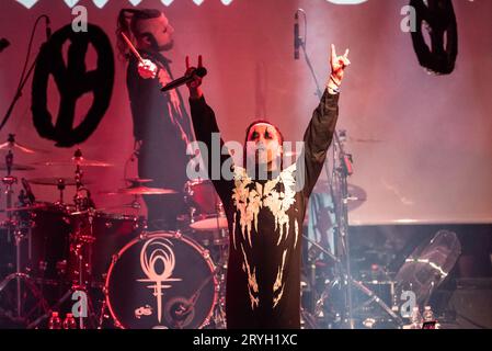 Andrea Ferro and Richard Meiz (Lacuna Coil) Credit: Independent Photo Agency Srl/Alamy Live News Stock Photo