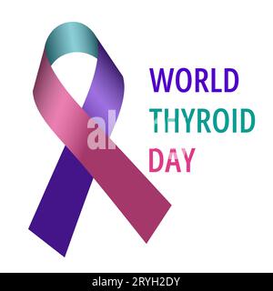 Vector illustration for World Thyroid Day. Can be used for poster, banner, medical designs, backgrounds, symbol, icon and print templates Stock Vector