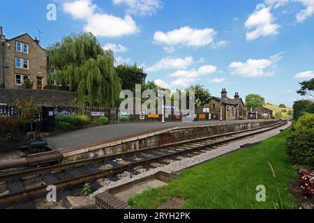 Oakworth Station on the Keighley & Worth Valley Railway Stock Photo