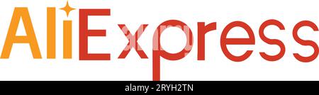 Aliexpress logo icon. Ali express sign or logotype. Shopping online, e-commerce website. Vector Stock Vector