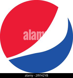 Pepsi soft drink company logo in vector. cool drink brand Stock Vector