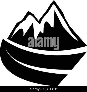 Mountain or hill or Peak logo design vector. Camp or adventure icon, Landscape symbol and can be ...