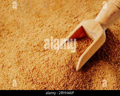 Raw coconut sugar texture background Stock Photo