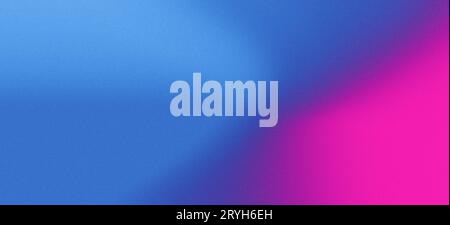 Blue magenta pink abstract gradient background with grainy texture effect, web banner design Stock Photo
