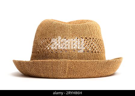 Straw hat isolated on white background Stock Photo