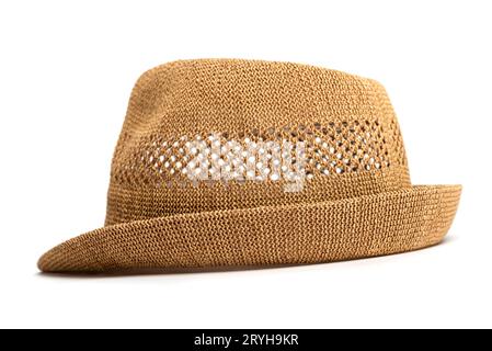 Straw hat isolated on white background Stock Photo