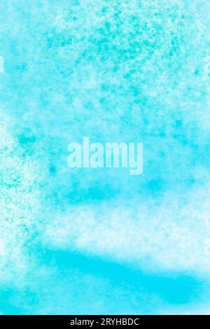 Blue watercolor on white paper canvas. Abstract art background Stock Photo