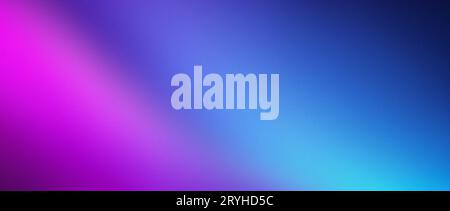 Purple pink blue color gradient background blurred neon color flow, grainy texture effect, technology banner design Stock Photo