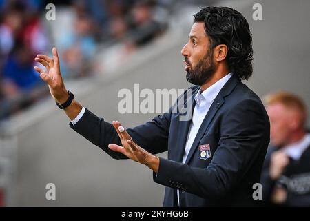 Fabio GROSSO of Lyon during the French championship Ligue 1 football match between Stade de Reims and Olympique Lyonnais on October 1, 2023 at Auguste Delaune stadium in Reims, France Credit: Independent Photo Agency/Alamy Live News Stock Photo