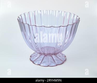 Antique 1910s Wiener Werkstatte / Moser alexandrite glass vase designed by Josef Hoffmann Stock Photo