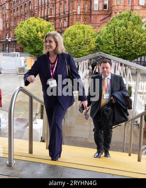 Manchester, UK. 01st Oct, 2023. Manchester, UK. 01st Oct, 2023. Penelope  Mordaunt Leader of the House of Commons arrives at Manchester Central . 1st day of the conference. Credit: GaryRobertsphotography/Alamy Live News Credit: GaryRobertsphotography/Alamy Live News Stock Photo