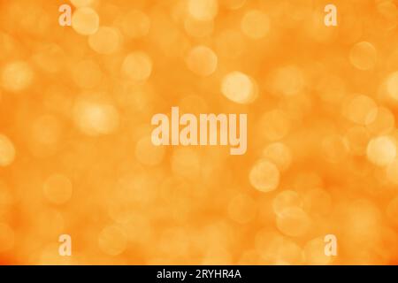 Abstract background of orange bokeh lights Stock Photo