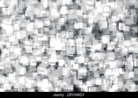 Abstract gray background design with rounded square shape in random geometric pattern Stock Photo
